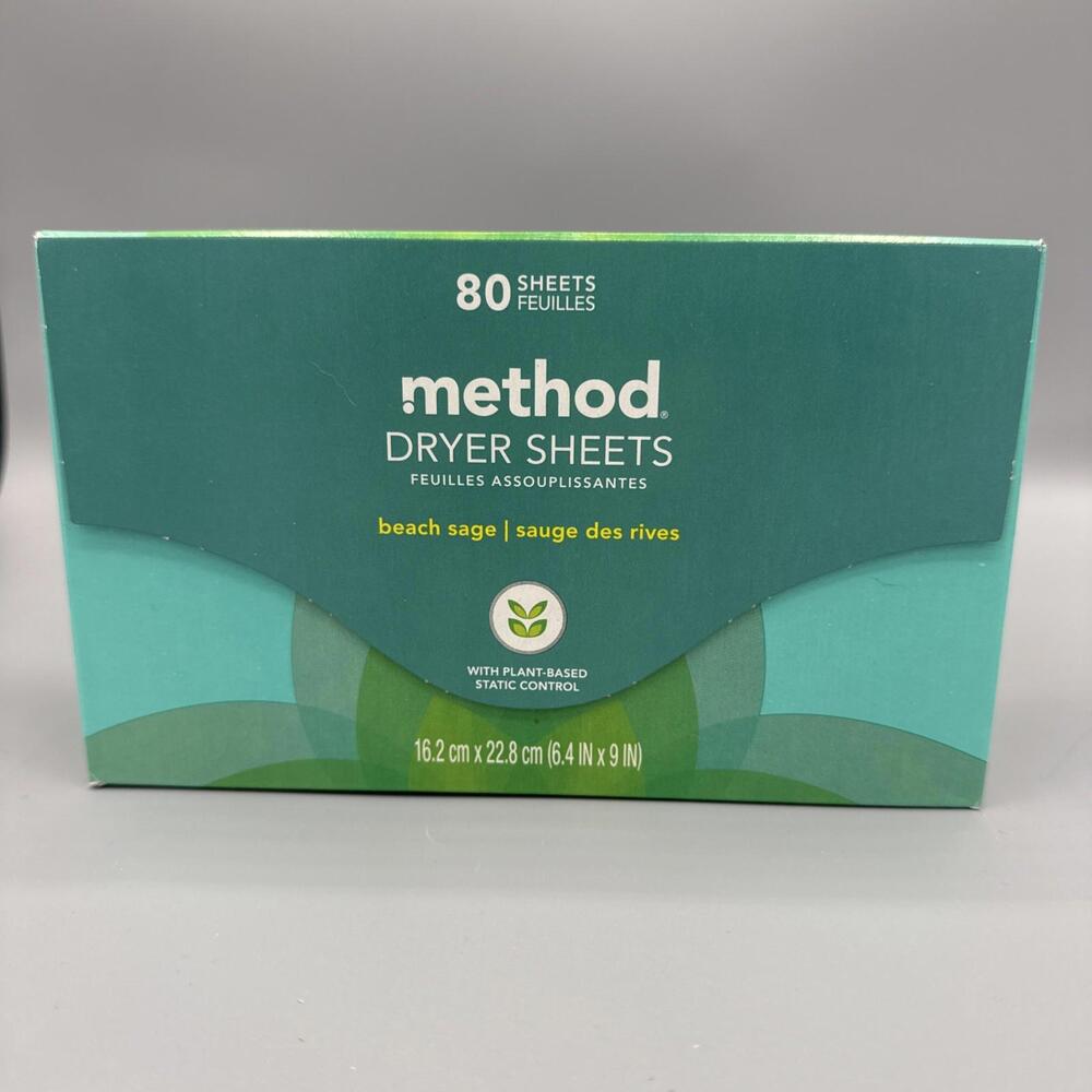 Method Dryer Sheets Beach Sage 80 Sheets New Sealed